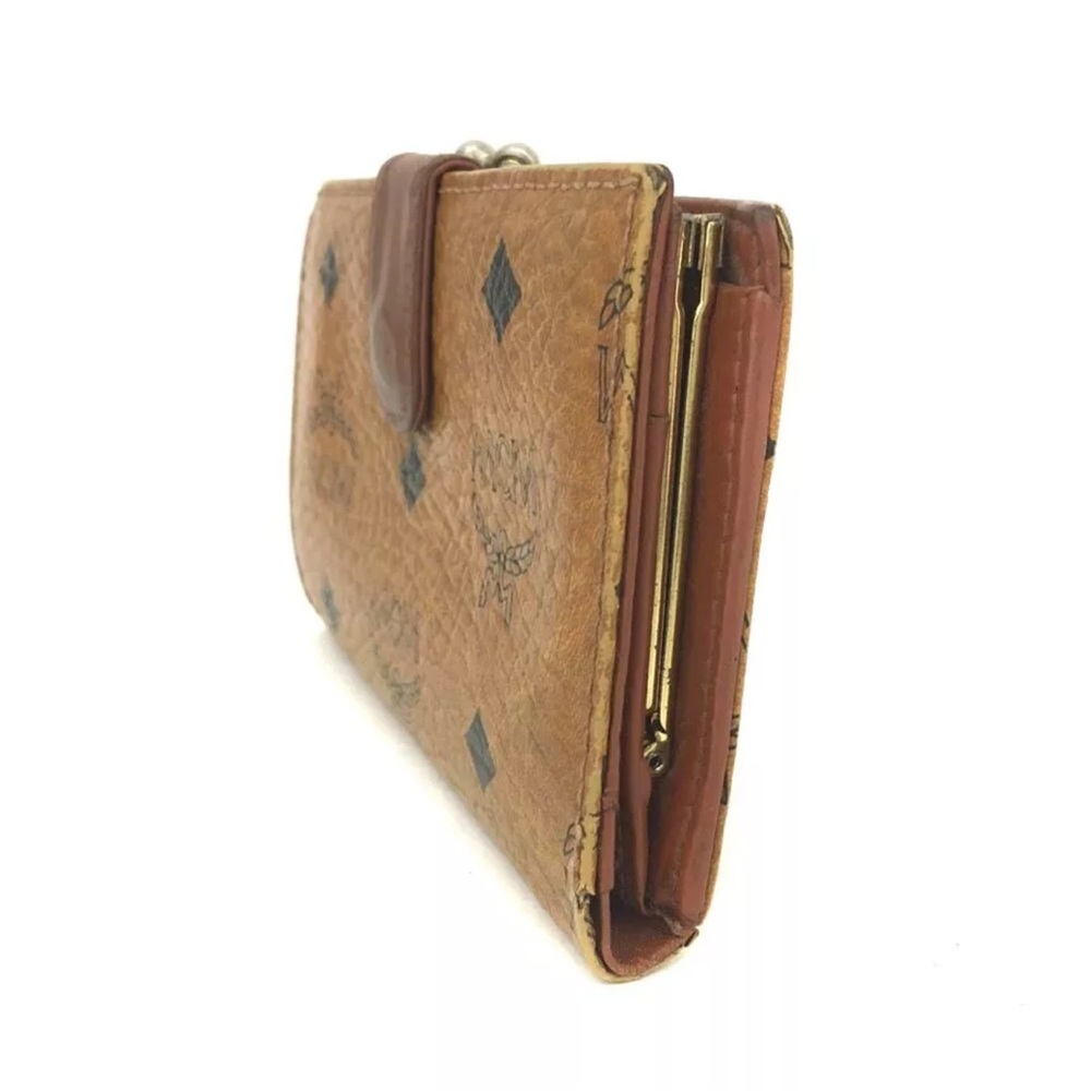 Authentic MCM Logo Leather Bifold Wallet GUC - Picture 3 of 9
